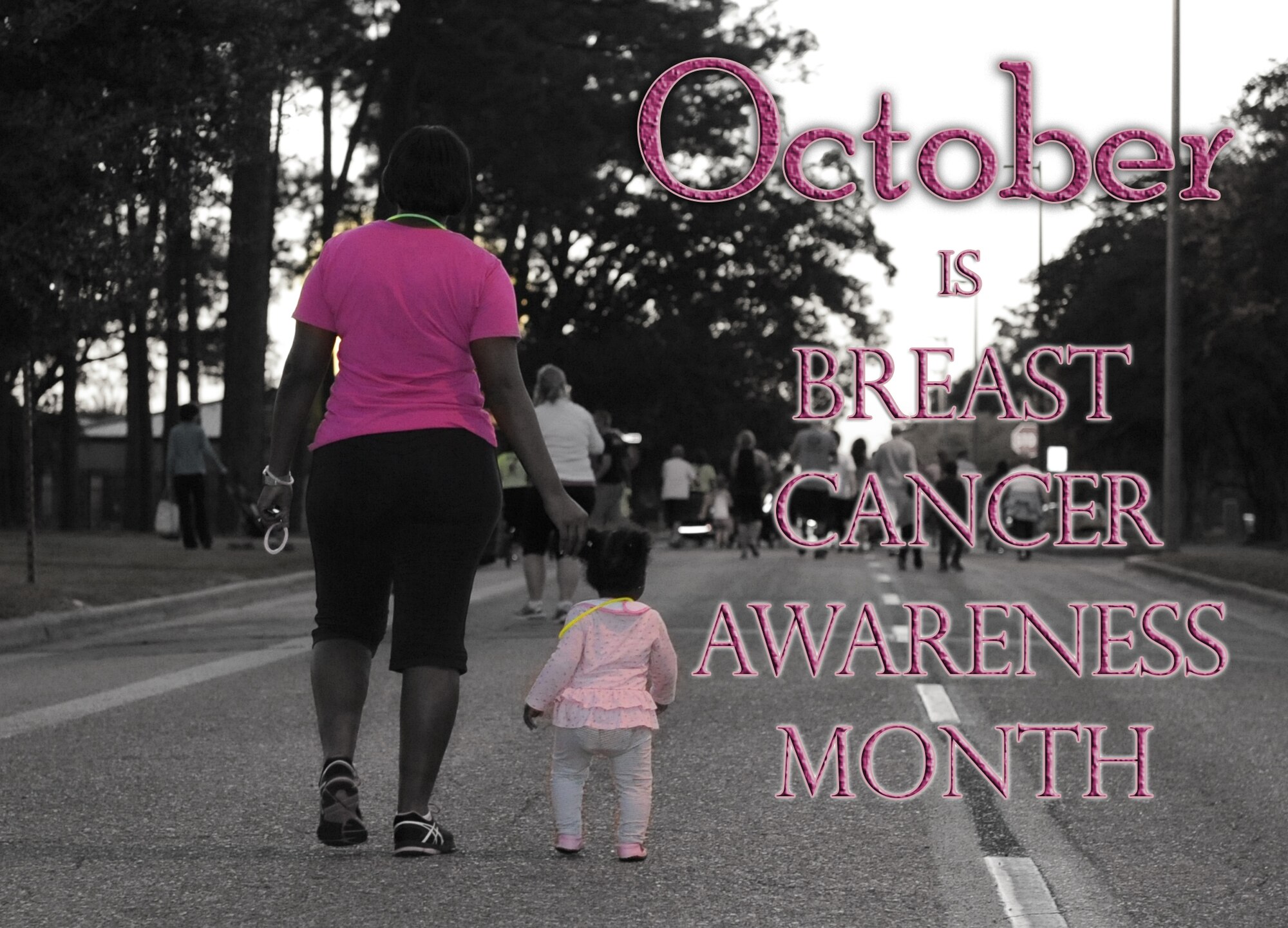 October is National Breast Cancer Awareness Month.  Team Keesler is raising awareness about breast cancer awareness by holding several events though out the month.  (U.S. Air Force photo illustration by Kemberly Groue)