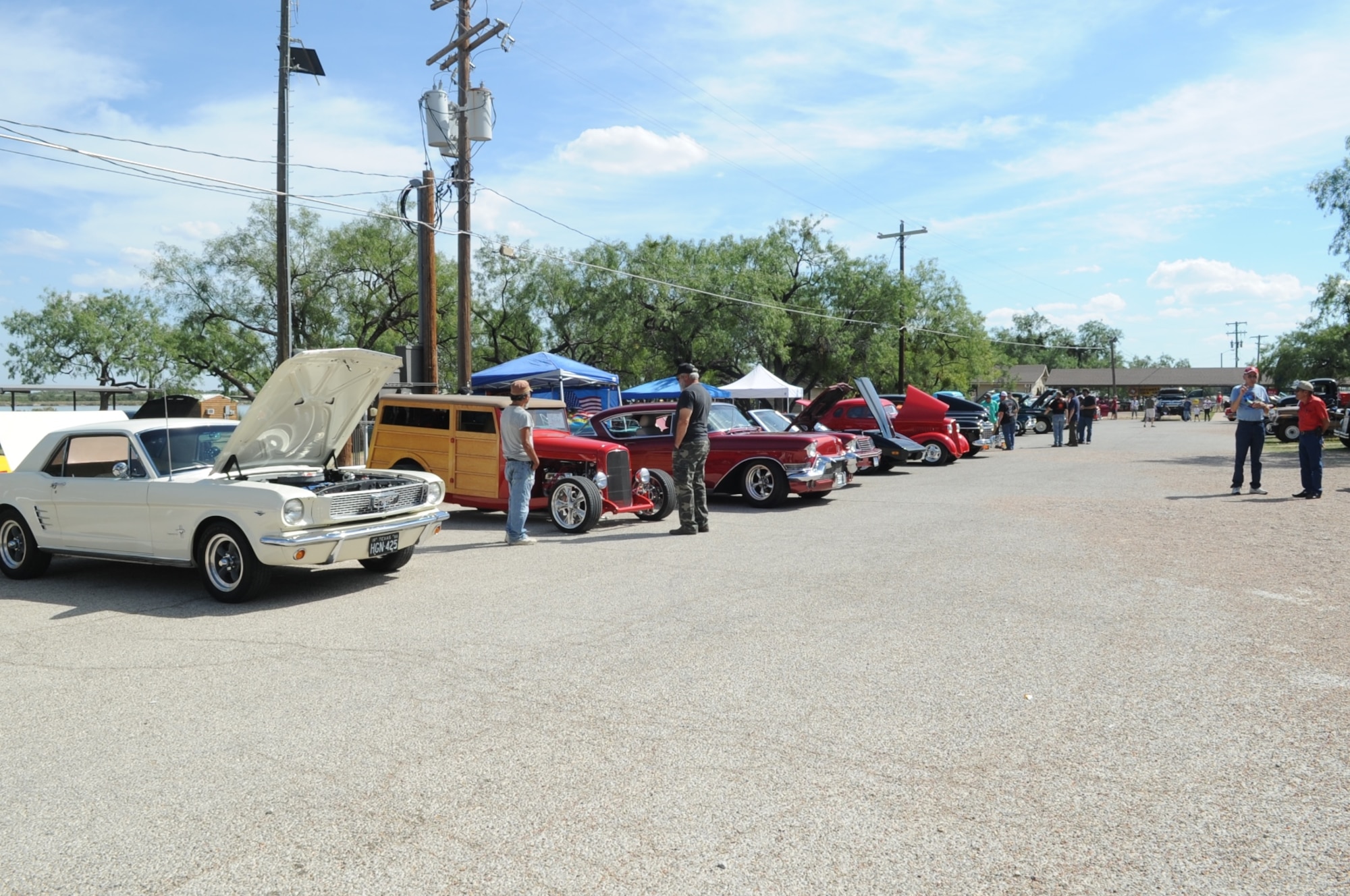 Competitors entered more than 100 vehicles during the 17th Annual Goodfellow Air Force Base Recreation Camp Car, Boat and Motorcycle Show, San Angelo, Texas, Oct. 17, 2015. The show features cars, boats and motorcycles from 1900 to 2016. (U.S. Air Force photo by Staff Sgt. Laura R. McFarlane/Released)