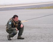 Capt. Ryan Roberts, 33rd Rescue Squadron pilot, performs pre-flight checks and inspections Oct. 16, 2015, at Osan Air Base, Republic of Korea. Roberts is currently on temporary duty assignment from Kadena Air Base, Japan, and is participating in exercise Pacific Thunder 15-02. (U.S. Air Force photo by Staff Sgt. Benjamin Sutton) 