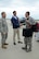 Master Sgt. Cory Jorgensen, 114th Maintenance Group avionics technician, is welcomed home by Maj. Gen. Tim Reisch, the Adjutant General for South Dakota and John Thune, U.S. Senator from South Dakota to Joe Foss Field, S.D. Sep. 18, 2015. Members of the South Dakota Air National Guard returned from a four-month tour in support of the Pacific Command (PACOM) Theater Security Package (TSP). (U.S. Air National Guard photo by Staff Sgt. Luke Olson/Released) 