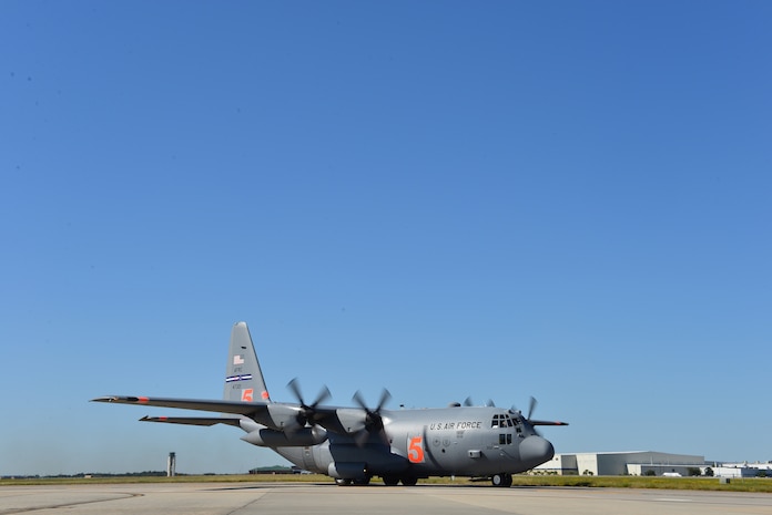 U.S. Air Force C-130H3 Hercules taxis the runway at the 165th Airlift Wing, Savannah, Ga. Oct. 15, 2015. The 165th Airlift Wing received the first of eight aircraft upgrades expected to take place through 2016. The upgrades will better allow the Georgia Air National Guard unit to support State, Federal, and worldwide contingencies. (Air National Guard photo by Tech. Sgt. Amber Williams/Released)