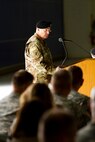 Army Reserve Command Sgt. Maj. Gregory Thomsen talks with Soldiers, friends and families during the 351st Civil Affairs Command’s Change of Responsibility Ceremony held at Moffett Field, Calif., Oct. 17. Thomsen took the helm as the senior enlisted Soldier from Command Sgt. Maj. Mark Martello. The 351st CACOM has more than 2,100 Soldiers in eight states, to include Hawaii. The 351st CACOM is assigned to the U.S. Army Civil Affairs and Psychological Operations Command (Airborne) based at Fort Bragg, N.C. USACAPOC (A) has more than 13,000 Soldiers with Civil Affairs, Psychological Operations and Information Operations units across the country. USACAPOC(A) has 94 percent of the Army’s General Purpose Forces’ CA Capability, 100 percent of the Army’s General Purpose Forces’ PSYOP Capability and 42 percent of the Army’s General Purpose Forces’ I/O Capability. The command also has oversight of all Army Reserve airborne operations.