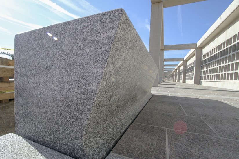 Arlington, Va. – Niche walls are nearing completion at the Arlington National Cemetery’s Millennium project expansion. Construction on the project, which will add nearly 30,000 burial and niche spaces, has been ongoing since late 2013 and is expected to be complete in August of 2016. (U.S. Army photo/Patrick Bloodgood)