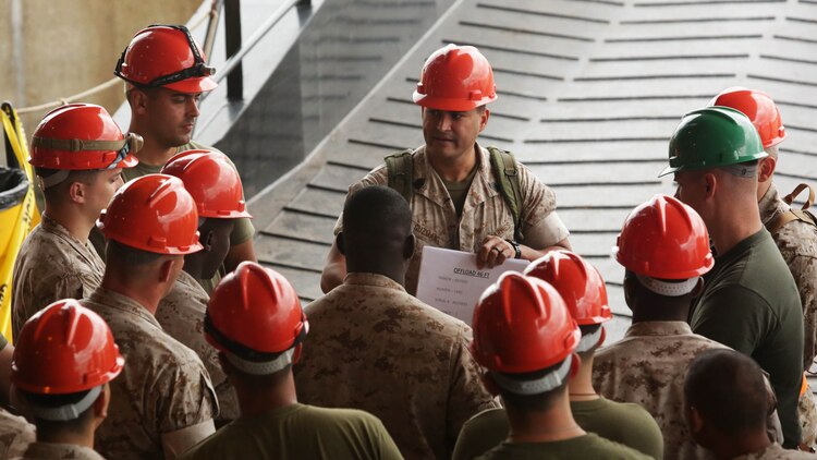Marines from 4th Light Armored Reconnaissance Battalion unload more than 130 pieces of cargo from the USNS Sergeant William R. Button in Rota, Spain, to prepare for Exercise Trident Juncture 15, the largest NATO exercise in ten years, Oct. 21. Trident Juncture includes more than 30 nations and 36,000 service members from 230+ units.