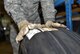 Airmen 1st Class Kristopher Adams, 96th Logistics Readiness Squadron F-35 supply apprentice, prepares a tire for delivery Oct. 15 at Eglin Air Force Base, Fla. Supplies from the warehouse go to multiple units such as the 58th Aircraft Maintenance Unit, 33rd Aircraft Maintenance Squadron, Navy Strike Fighter Squadron 101 Grim Reapers and the Air Education Training Command Academic Training Center. (U.S. Air Force Photo/Senior Airman Andrea Posey)