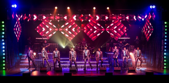 Air Force Tops in Blue performed a free concert the military and civilian community Oct. 20, 2015, at the North Charleston Performing Arts Center in North Charleston, S.C. Tops in Blue is an all active-duty Air Force Expeditionary Entertainment Unit composed of 35 to 40 of the most talented vocalists, musicians, dancers and technicians anywhere. The primary purpose of Tops in Blue is to entertain military personnel and their families around the world, raise morale and educate and inspire audiences on topics such as resiliency and social issues through musical performances. (U.S. Air Force photo/Airman 1st Class Clayton Cupit)