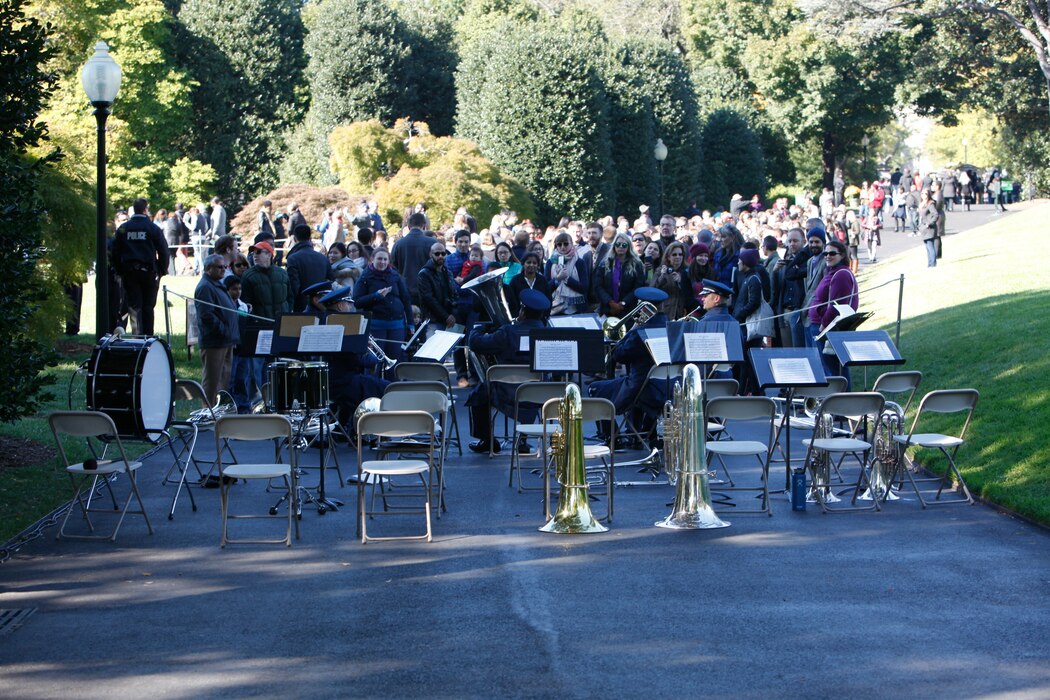 The Ceremonial Brass performed for the White House Garden Tour on October 18th. The Air Force Band supports this event biannually, and it is open to the public. (U.S. Air Force photo by Tech. Sgt Matthew Shipes/released)