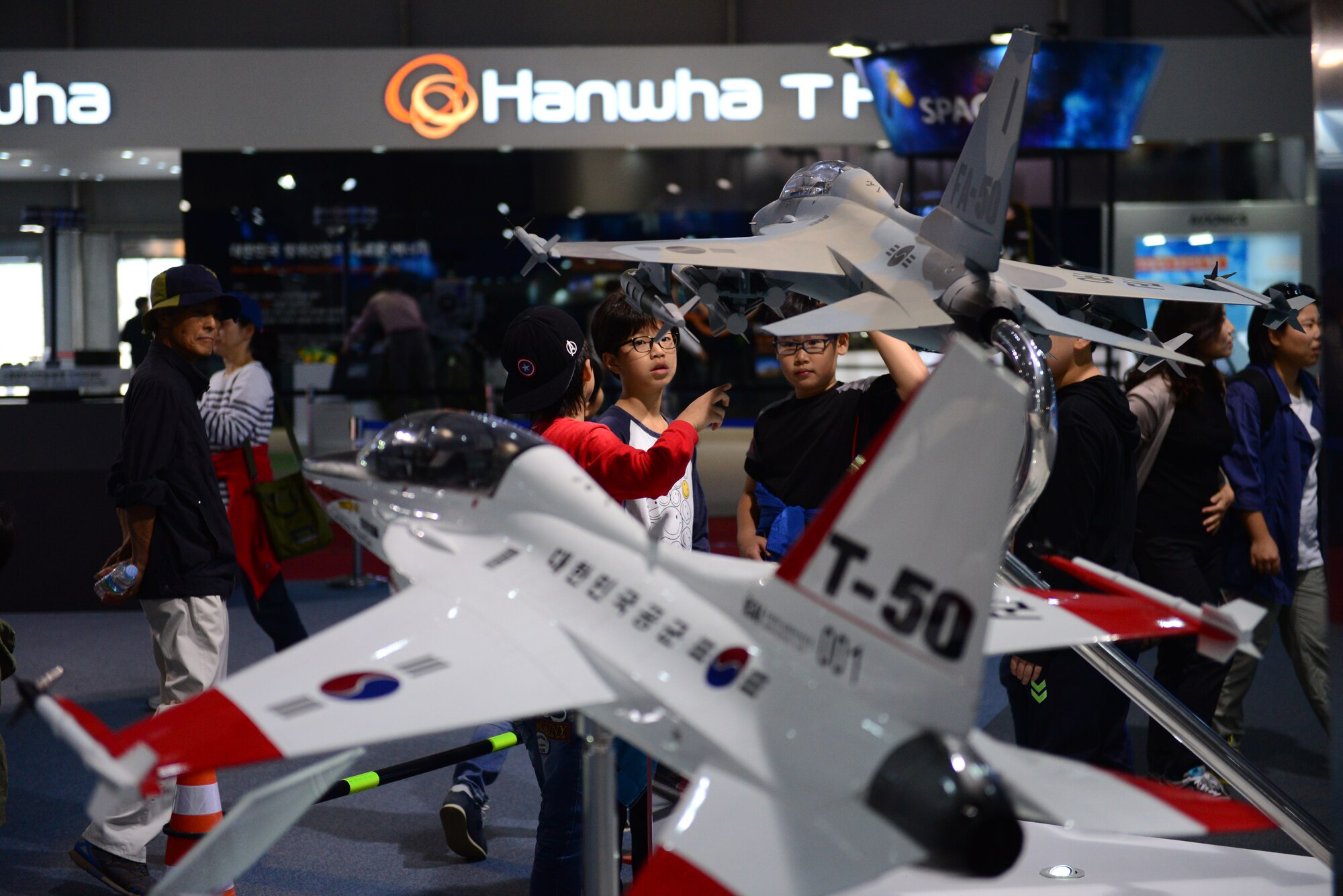 The biennial Seoul International Aerospace and Defense Exhibition kicked off with a media day at the Seoul Airport, Republic of Korea, Oct. 19, 2015. With 370 companies from 32 different nations the ADEX is the largest expo in Northeast Asia. The Seoul ADEX features the U.S. Air Force C-17 demo team, the F-22 demo team, as well as several U.S. static display aircraft. The exhibition is open to members of the public Oct. 24 and 25. (U.S. Air Force photo/Staff Sgt. Amber Grimm)