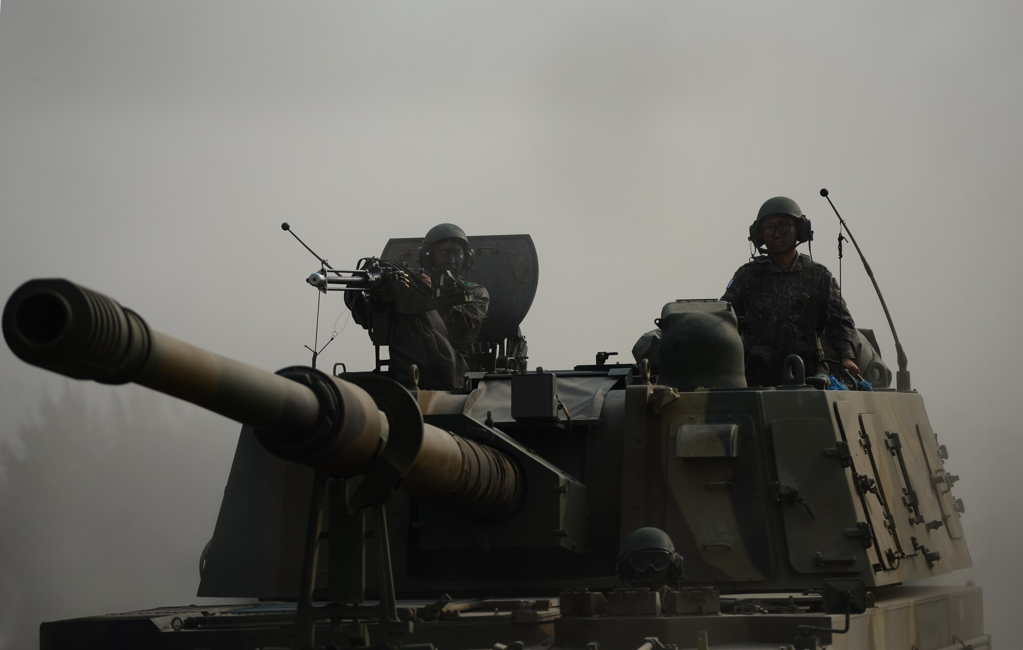 The Republic of Korea’s Army demonstrated the capabilities of several different armored vehicles at the Seoul International Aerospace and Defense Exhibition Seoul Airport, Republic of Korea, Oct. 19, 2015. The ROK-US Alliance has stood for more than 60 years and will continue to stand and ensure the stability in Korea and the Northeast Asia region. (U.S. Air Force photo/Staff Sgt. Amber Grimm)