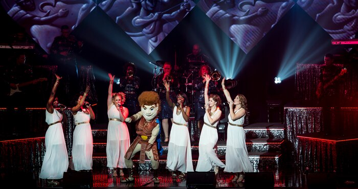 Air Force Tops in Blue performed a free concert the military and civilian community Oct. 20, 2015, at the North Charleston Performing Arts Center in North Charleston, S.C. Tops in Blue is an all active-duty Air Force Expeditionary Entertainment Unit composed of 35 to 40 of the most talented vocalists, musicians, dancers and technicians anywhere. The primary purpose of Tops in Blue is to entertain military personnel and their families around the world, raise morale and educate and inspire audiences on topics such as resiliency and social issues through musical performances. (U.S. Air Force photo/Airman 1st Class Clayton Cupit)