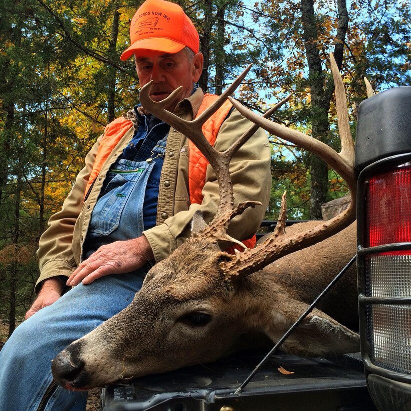 Virgil Wilbur harvested this 12-point buck at Ozark Isle on Bull Shoals Lake during the 2015 Disabled Military - Mobility Impaired Hunt. 