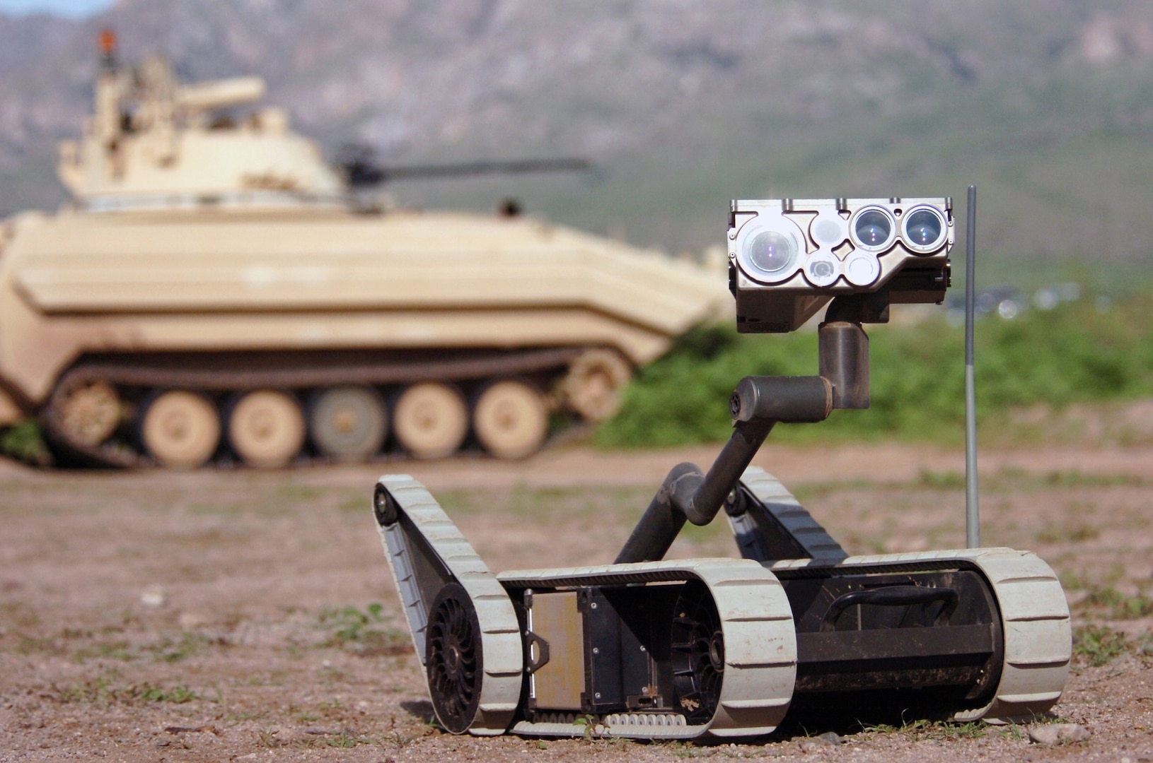 Armed combat robot operates beyond line of sight