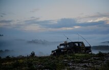 U.S. Army Soldiers from the 2nd Battalion, 503rd Infantry Regiment prepare for a day of training Oct. 16, 2015, at the Pocek Training Range near Postojna, Slovenia. The 2-503rd soldiers, 435th Air Ground Operations Wing Airmen and Slovenian service members came together to train and develop their skills during exercise Rock Proof V. (U.S. Air Force photo/ Staff Sgt. Armando A. Schwier-Morales)