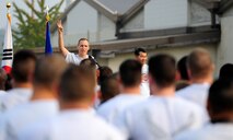 Col.Juris L. Jansons, 8th Fighter Wing vice commander, gives his remarks during the opening ceremony of the Korean and American Friendship Day at Kunsan Air Base, Republic of Korea, Oct. 23, 2015. They participated in activities throughout the day to celebrate and strengthen the partnership shared by the ROK and U.S. (U.S. Air Force photo by Staff Sgt. Nick Wilson/Released) 