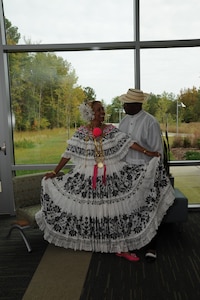 DAHLGREN, Va. - Panamanian-folklore dancers Dr. Norma Small-Warren and George Bowen perform at the Naval Surface Warfare Center Dahlgren Division (NSWCDD) 2015 Hispanic Heritage Observance. 