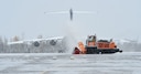 Goose Bay flightline management plow the flightline during Vigilant Shield 16 at 5 Wing Goose Bay, Canada, Oct. 17, 2015. From Oct. 15-26, 2015, approximately 700 members from the Canadian Armed Forces, the U.S. Air Force, the U.S. Navy, and the U.S. Air National Guard are deploying to Iqualuit, Nunavut, and 5 Wing Goose Bay, Newfoundland and Labrador, for Exercise Vigilant Shield 16. (U.S. Air Force photo/Senior Airman Jasmonet Jackson)