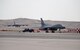 A B-52H Stratofortress from the 5th Bomb Wing at Minot Air Force Base, N.D., lands at Ellsworth AFB, S.D., March 26, 2014. Ellsworth B-1 bombers will share the tarmac with eight B-52s, all part of a scheduled temporary relocation as part of Minot’s runway reconstruction project. (U.S. Air Force photo by Senior Airman Zachary Hada/Released)