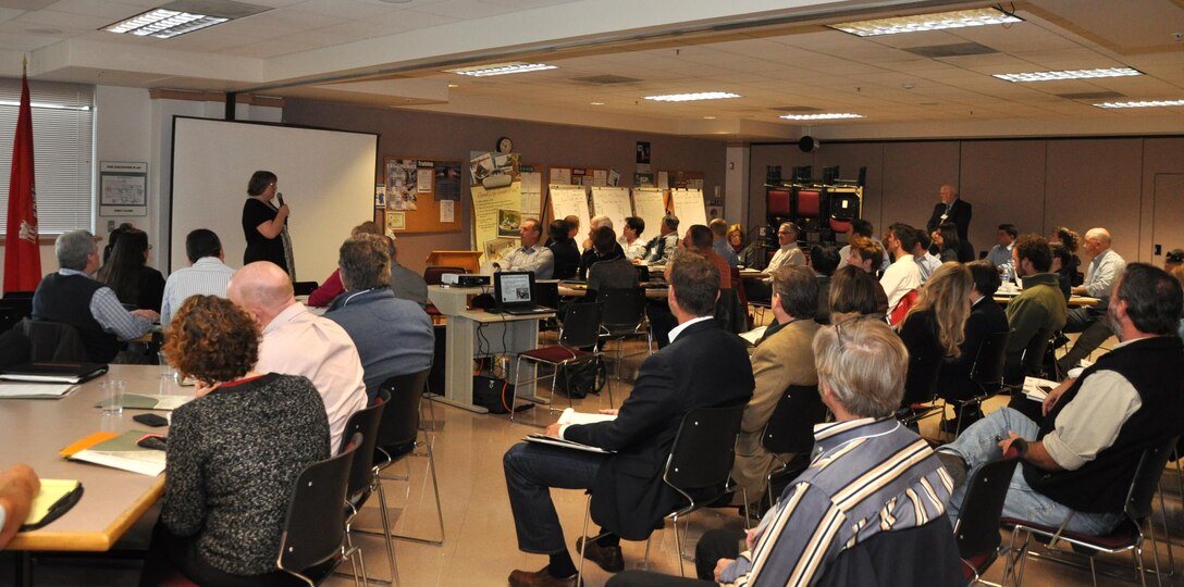 Business owners and representatives gather at the 2015 Army Corps of Engineers Industry Day held at the Walla Walla District Headquarters, Oct 23.