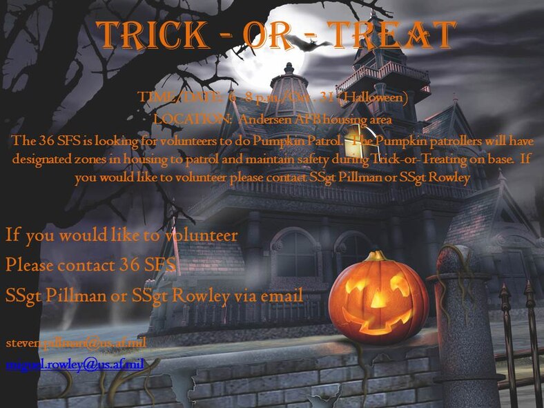 Volunteers are needed for Oct. 31.