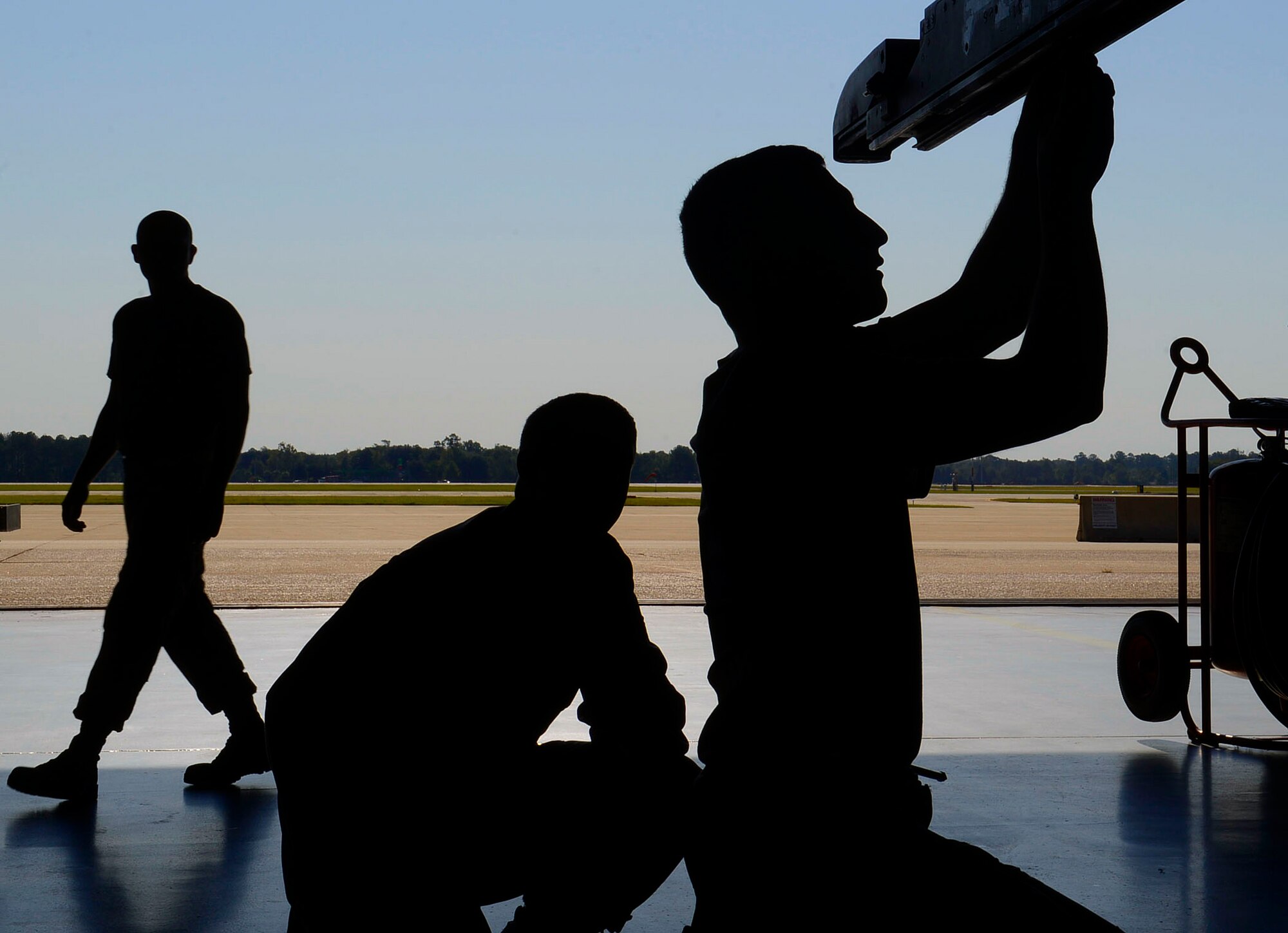 U.S. Air Force Airmen participate in a weapons load crew of the quarter competition at Shaw Air Force Base, S.C., Oct.16, 2015. Load crews loaded a variety of munition to include the AIM-9X missile, BRU-61 bomb, and MK82 LD bomb. Due to each munition having a different loading procedure, attention to detail was key to successfully loading the F-16CM Fighting Falcon. (U.S. Air Force photo by Airman 1st Class Christopher Maldonado/Released)