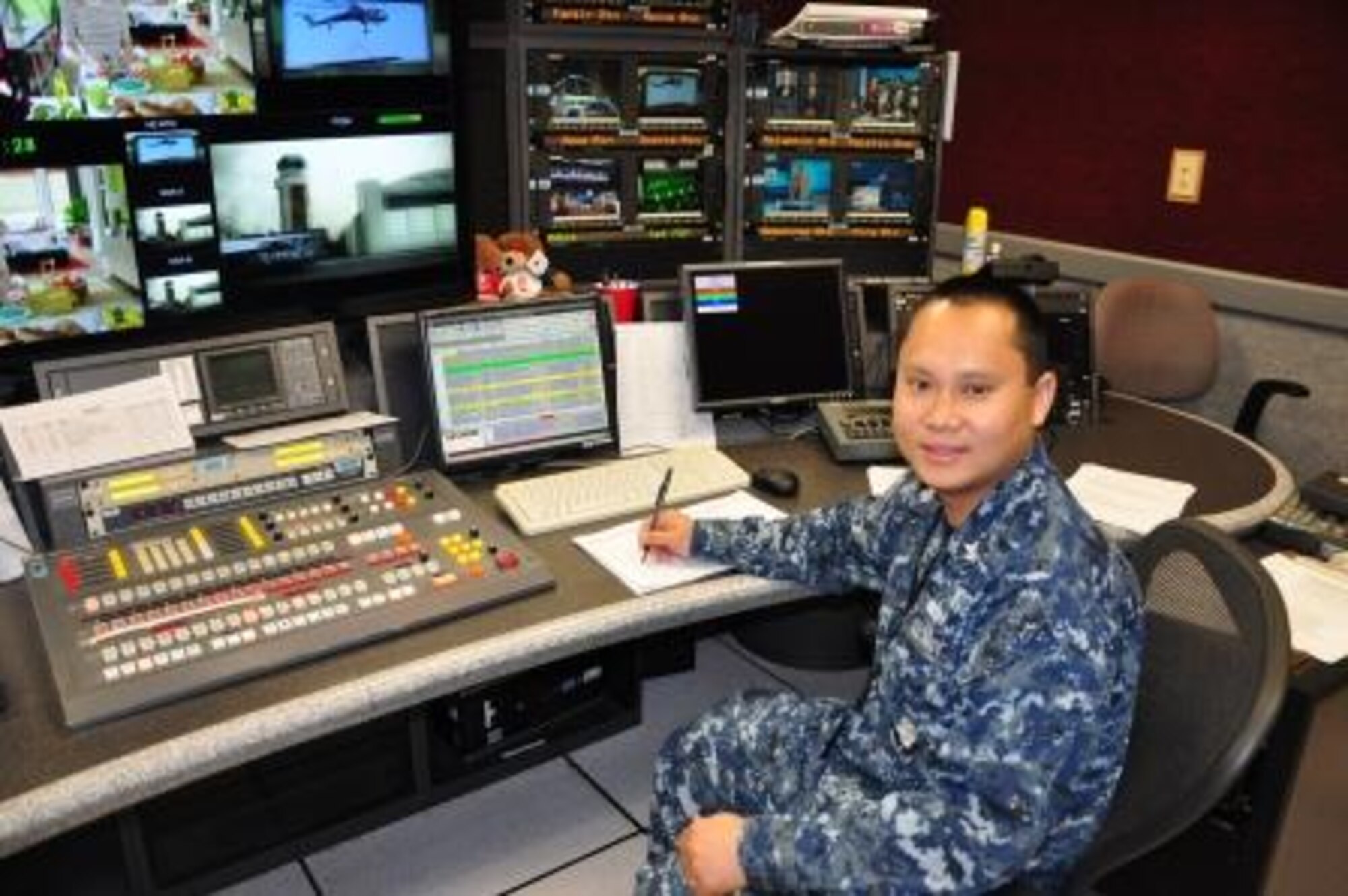 MC2(SW) Billy Ho is assigned to the American Forces Network Broadcast Center in Riverside, California, where he serves as a TV production operator.  He was chosen to go on a 2015 mission to Vietnam to account for U.S. Service members currently listed as POW or MIA since the Vietnam War.  (Photo by 