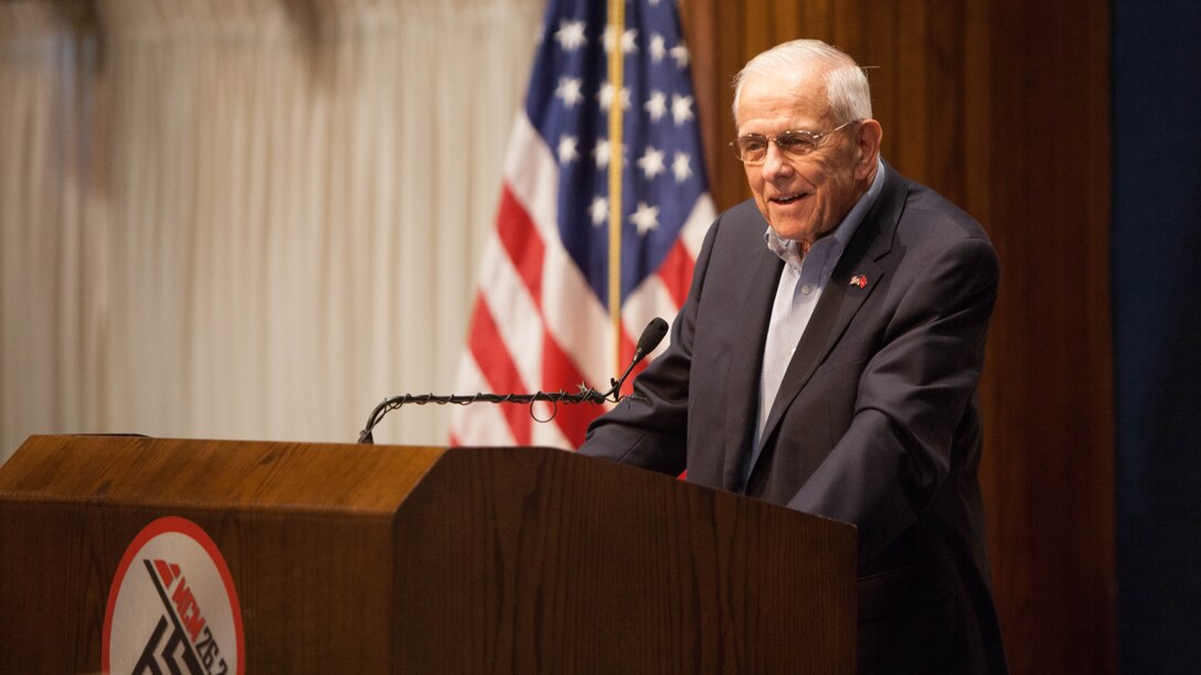 Al Richmond, one of the last “Groundpounders,” or and individual who has ran the Marine Corps Marathon every year since its beginning, spoke at the press conference for the 40th Marine Corps Marathon that was held at the National Press Club in Washington, Oct. 20. Richmond spoke about watching the marathon grow to the event it is today.
