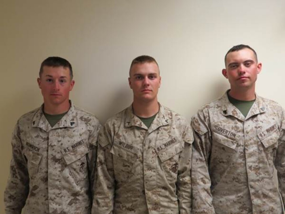 22 Oct 2015 - Coach of the Week is Cpl Homrich, Nathanael 1st Bn 6th Marines and High Shooters, Cpl Overton, James C. with H&HS shot a 340 and PFC Wilbur, Justin T. with 1/6 shot a 340
