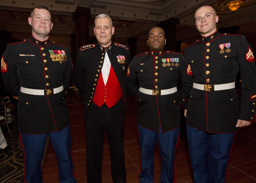 The Assistant Commandant of the U.S. Marine Corps, Gen. John M. Paxton, Jr., attends the Marine Corps-Law Enforcement Foundation (MC-LEF) Gala in Philadelphia, Pa., Oct. 24, 2015. MC-LEF was founded in 1995 and has awarded over $62 million in scholarships and has since then, supported over 3,500 children. (U.S. Marine Corps photo by Sgt. Tia Dufour/Released)