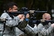 U.S. Air Force Airmen assigned to the 20th Security Forces Squadron hone their weapon handling skills on the firing range at Shaw Air Force Base, S.C., Oct. 26, 2015. The Airmen practiced a number of maneuvers to include rear firing, forward firing, and variants of each while kneeling and standing. (U.S. Air Force photo by Airman 1st Class Christopher Maldonado/Released)