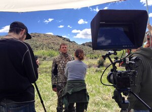 Personnel set-up a technical demonstration video shoot for a hunting line of clothing near Sun Valley, Idaho, May 9, 2015. While civilian production companies have hierarchies similar to a military chain of command, the roles each member holds can differ greatly. Military members can learn from the commercial approach to refine their processes and enhance customer satisfaction. (Photo by Tech. Sgt. Samuel Morse)