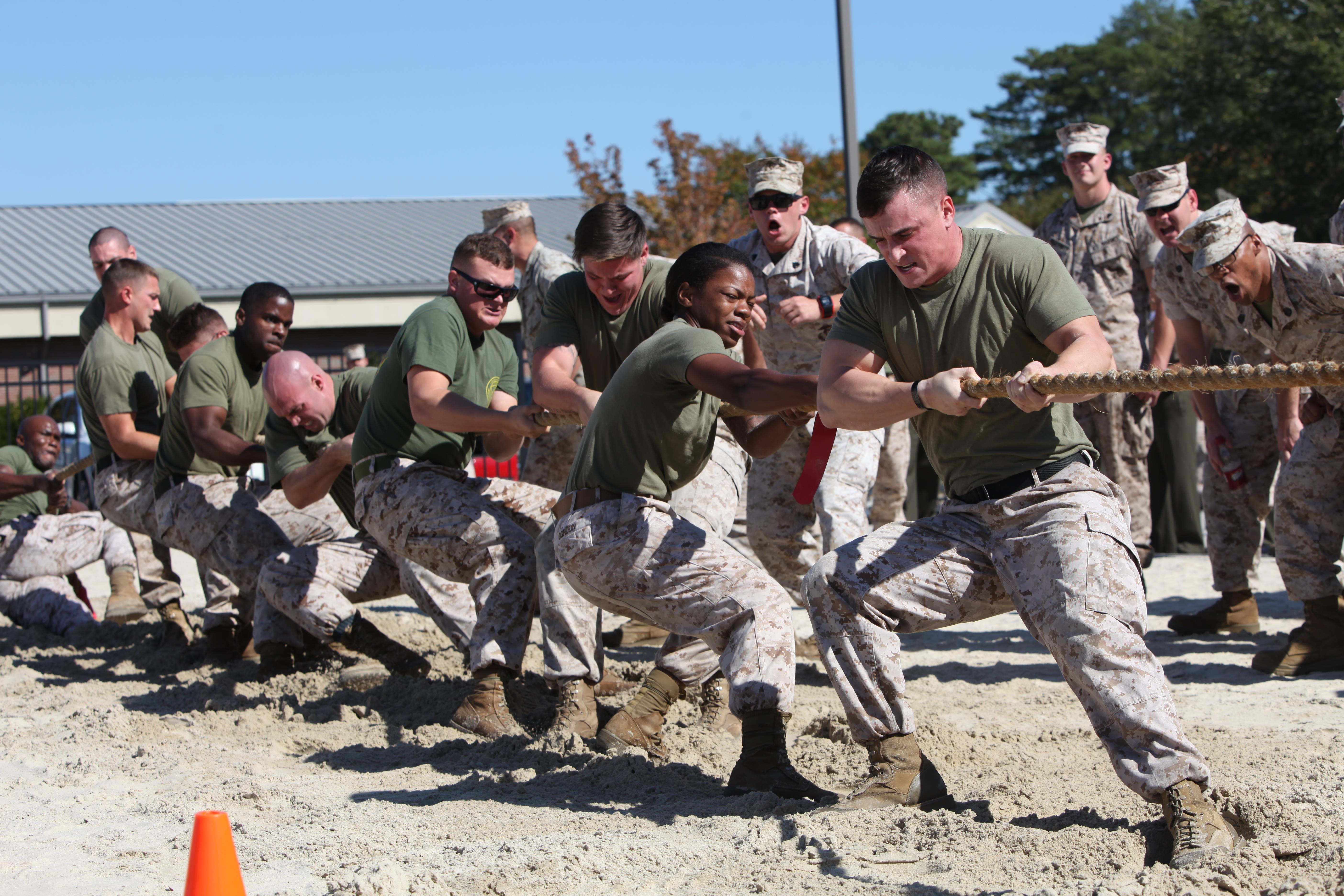 Marines, Sailors test their strength during the 2015 CFC Tug-of-War ...