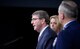 Secretary of Defense Ashton Carter introduces Secretary of the Air Force Deborah Lee James and Air Force Chief of Staff Gen. Mark A. Welsh III, during a press briefing to announce the award of the long range strike bomber contract in the Pentagon, Oct. 27, 2015.  We need to invest the right people, technology, capability, and training to defend the nation and its interest--always with affordability and tight budgets in mind.   (U.S. Air Force photo/Scott M. Ash)