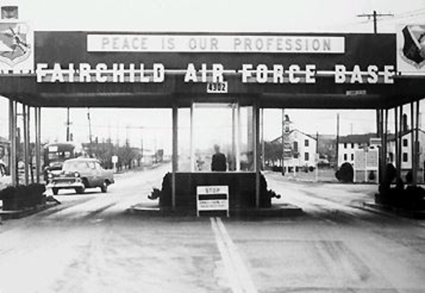 Due to Fairchild’s transition from Spokane Army Air Depot to United States Air Force Strategic Air Command in 1947, Fairchild was selected as one of the original five installations to receive an operational storage site.  The area became known as Deep Creek Air Force Station at Fairchild AFB. The operational storage sites were smaller alert facilities that held key strategic importance owing to their neighboring locations of various Strategic Air Command bases. (Courtesy photo) 
