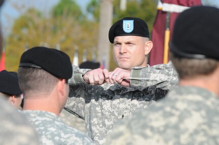 U.S. Army Reserve Chief Warrant Officer 2 William Green, leader of the 313th Army Reserve Band out of Birmingham, Ala., directs the band as they play during the Army Reserve Medical Command Change of Command Ceremony held Sept. 26, 2015, at the C.W. Bill Young Armed Forces Reserve Center in Pinellas Park, Fla.