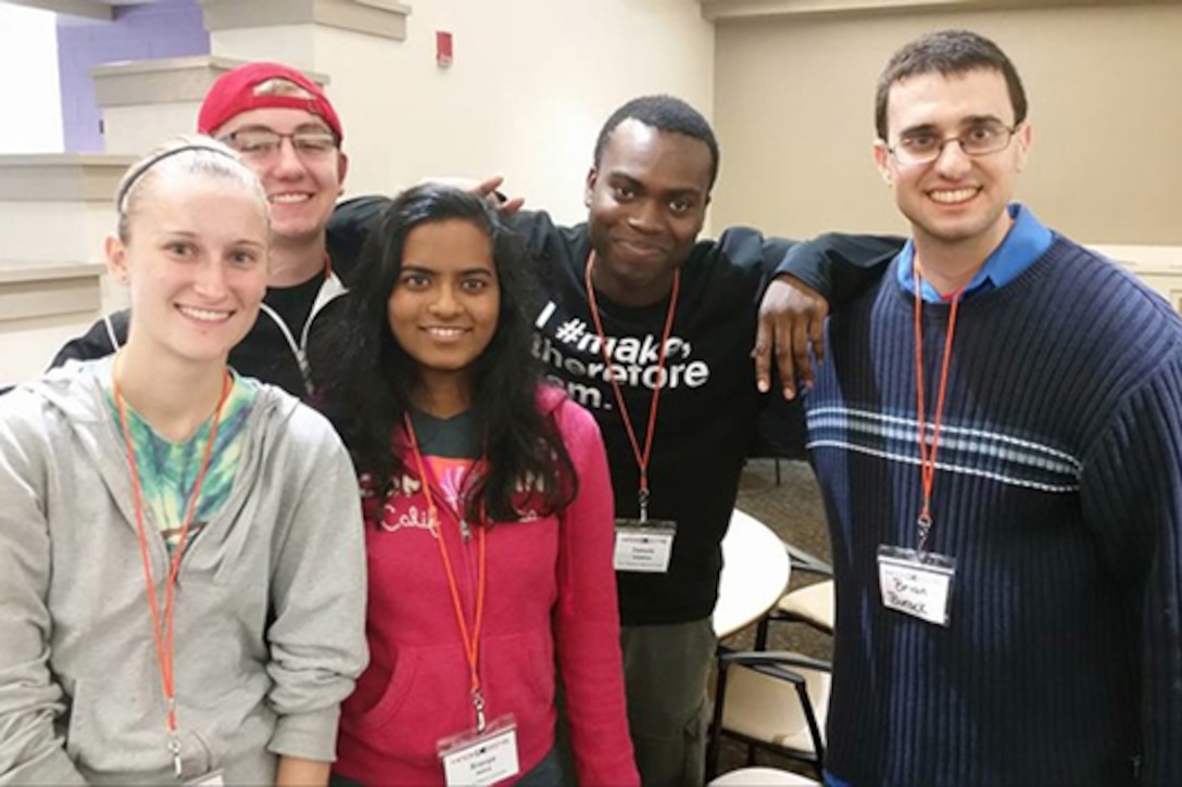 The team that created myBivy called The Cure, from left: Sarah Kirby, Tyler Skluzacek, Sravya Kalva, Damola Adediran and Brian Burack. Photo courtesy of Kickstarter