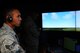 U.S. Air Force Senior Airman Jonathan Smith, 20th Operations Support Squadron air traffic controller, observes a simulation of the Shaw Air Force Base, S.C., airfield during a training exercise at Shaw AFB, Oct. 28, 2015. The simulator is used to train air traffic control Airmen on scenarios they could face that could be potentially life-threatening for pilots in the real world. (U.S. Air Force photo by Senior Airman Jonathan Bass/Released)