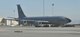 A KC-135 Stratotanker taxis to its spot number after a refueling flight Oct. 23, 2015 at Fairchild Air Force Base, Wash. This particular aircraft was the first of 22 projected Block- 45 aircraft scheduled to be part of Fairchild’s fleet by fiscal year 2022. The Block 45 upgrade addresses critical aircraft equipment and safety of flight issues including a new auto pilot, a new radio altimeter and an LCD screen that replaces analog gauges and makes other minor changes. (U.S. Air Force photo/Staff Sgt. Samantha Krolikowski) 