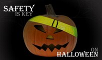 Halloween celebrants should remain vigilant and employ risk management procedures, such as wearing reflective gear, walking in well-lit areas and avoiding trick-or-treating alone to help ensure a positive experience. Trick-or-treating takes place from 6 to 8 p.m., in Joint Base Langley-Eustis housing areas, for children ages 12 and under. (U.S. Air Force graphic by Senior Airman Aubrey White/Released)