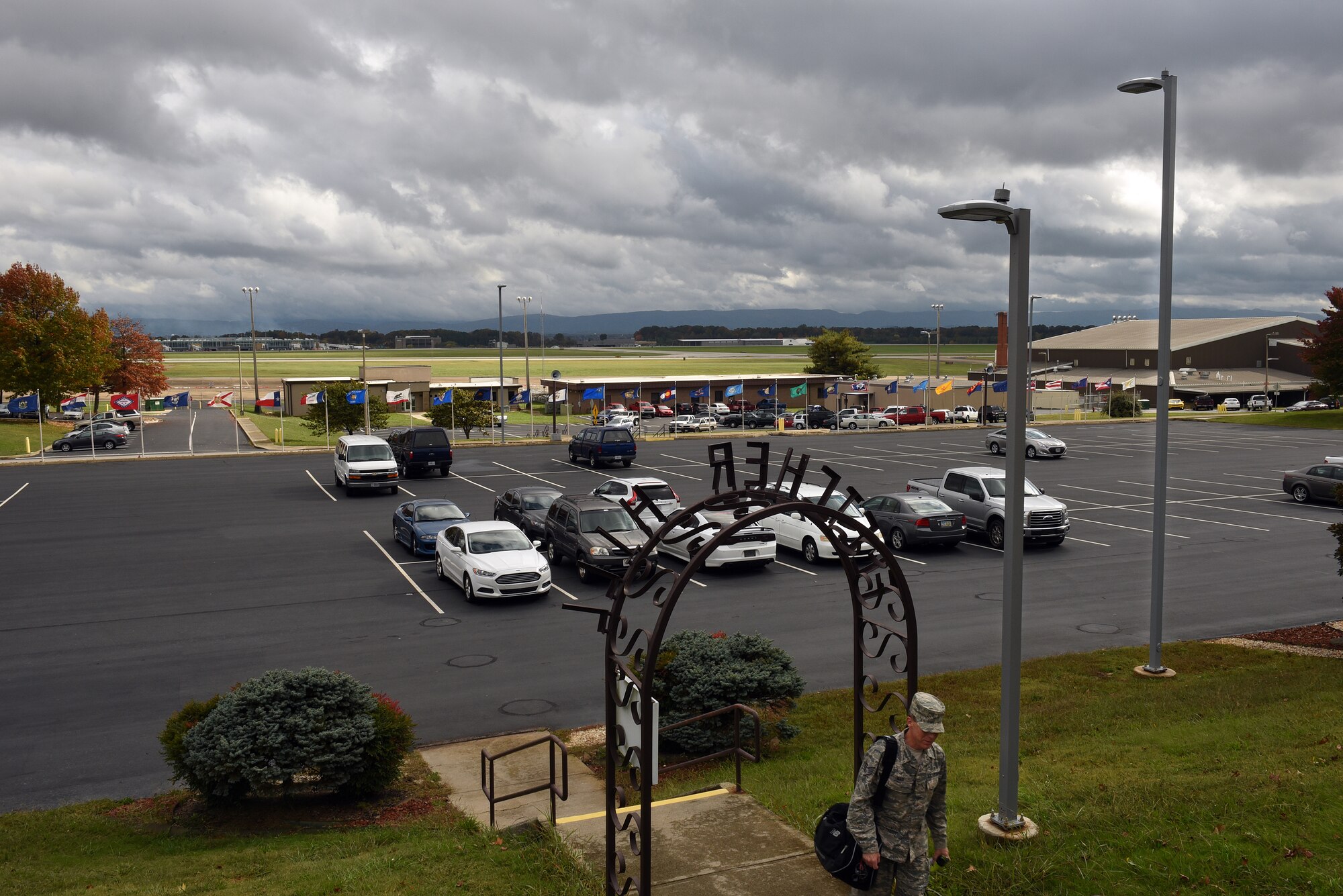 MCGHEE TYSON AIR NATIONAL GUARD BASE, Tenn. - The I.G. Brown Training and Education Center uses LED lighting and automatic lighting for its walkways and parking lot here Oct. 28, 2015, to manage its energy use. (U.S. Air National Guard photo by Master Sgt. Mike R. Smith/Released)