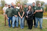 The Pennsylvania National Guard’s winning environmental team. Shown in front row are: Joseph Hovis, Tim Haydt, Erika McKinney and Dreama O'Neal. Team members in the back row are Ian Gardner, John Fronko, Nick Hoffman, Dave McNaughton, Jarrod Derr and Mark Swartz. Not shown in photograph are team members Virginia Tilden, Shannon Henry, Toren Shirk, Joan Anderson, and 1st Lt. James Goslin. 