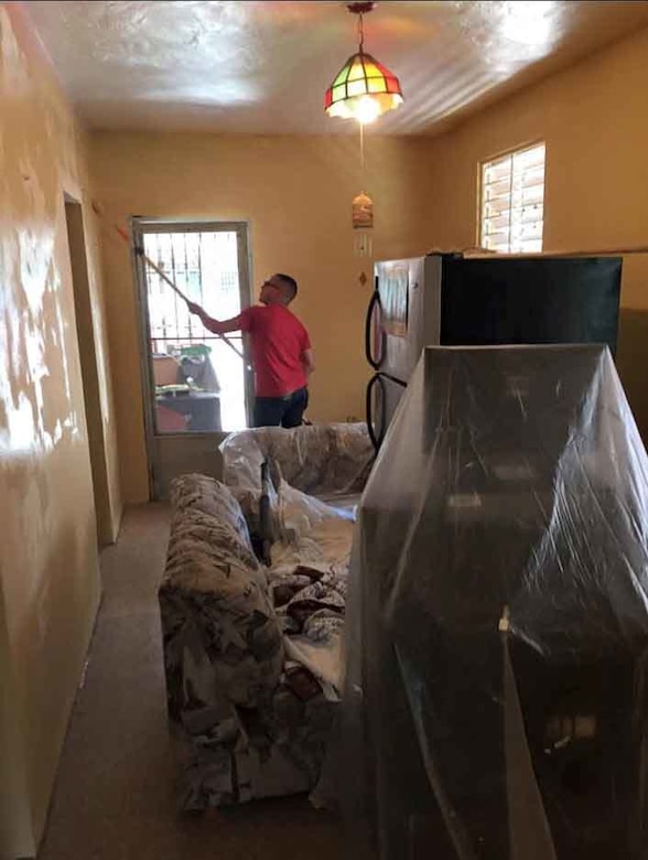 On October 9th, Soldiers of the 613th MP Company and 35th Signal Battalion helped a local community member by restoring her residence after it had been burglarized while she was in the hospital recovering from surgery.