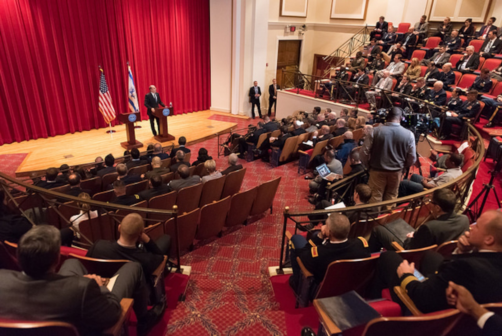 Israeli Minister of Defense Moshe Ya'alon addresses NDU