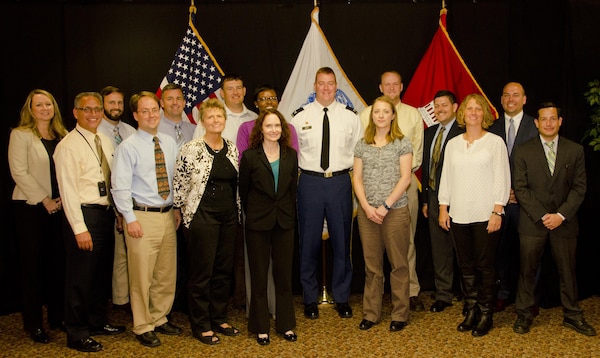 Shown here with District Commander Col. Christopher Beck, (back row left to right) Nora Hawk, Waylon Humphrey, Jason Root, Jeremy Cobb, Kierra Washington, Adam Warren, Brandon Brummett, Matt Lowe; (Front row left to right) Kevin Mieczkowski, Ed Vincent, Roxanne Keeling, Sarah Ignacio, Sarah Keller, Michelle Hellinger and Eric Sternberg comprised the 2014-2015 class. 