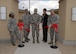 Brig. Gen. Scott Pleus, 56th Fighter Wing commander, Col. James Pease, Air Education Training Command director, manpower, personnel, and services, Col James Kossler, 56th Mission Support Group commander, Maj. Tonya Mack, 56th Force Support Squadron commander, and Jane Yates, 56th FSS lodging manager, officially cut the ribbon to the new lodging facility October 29, 2015, at Luke Air Force Base, Arizona.  The new lodging facility will be completed and open to Luke patrons mid- November of 2015. (U.S. Air Force photo by Staff Sgt. Marcy Copeland)     