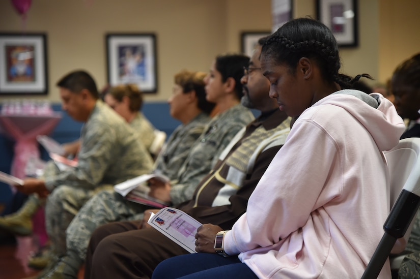 The 779th Medical Group Women’s Health Clinic, along with the Breast Cancer Support Group, held a successful forum to educate patients and staff about breast cancer and the importance of early detection and prevention at the Malcolm Grow Medical Clinics and Surgery Center on Joint Base Andrews, Oct. 16, 2015. (Photo by Airman 1st Class J.D. Maidens/Released)
