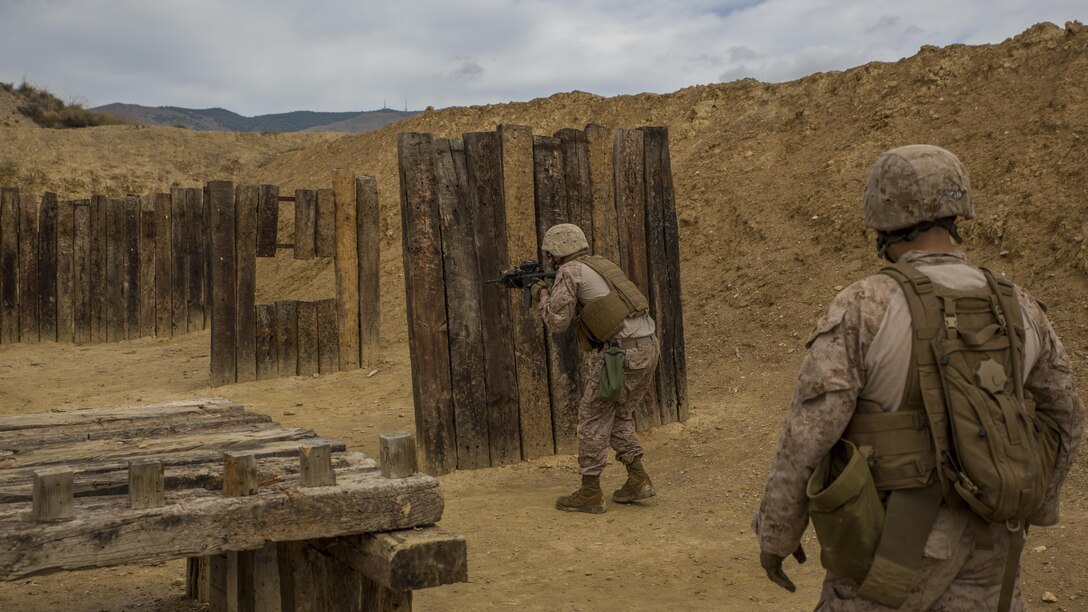 Marines with 4th Light Armored Reconnaissance Battalion, 4th Marine Division, conduct live fire drills during exercise Trident Juncture 2015 in Almeria, Spain, Oct. 27, 2015. Trident Juncture is the largest exercise NATO has held in the past 10 years with more than 30 nations and more than 5,000 U.S. service members participating. NATO is showing the world how they operate as a global response force with multiple nations in the mix. 