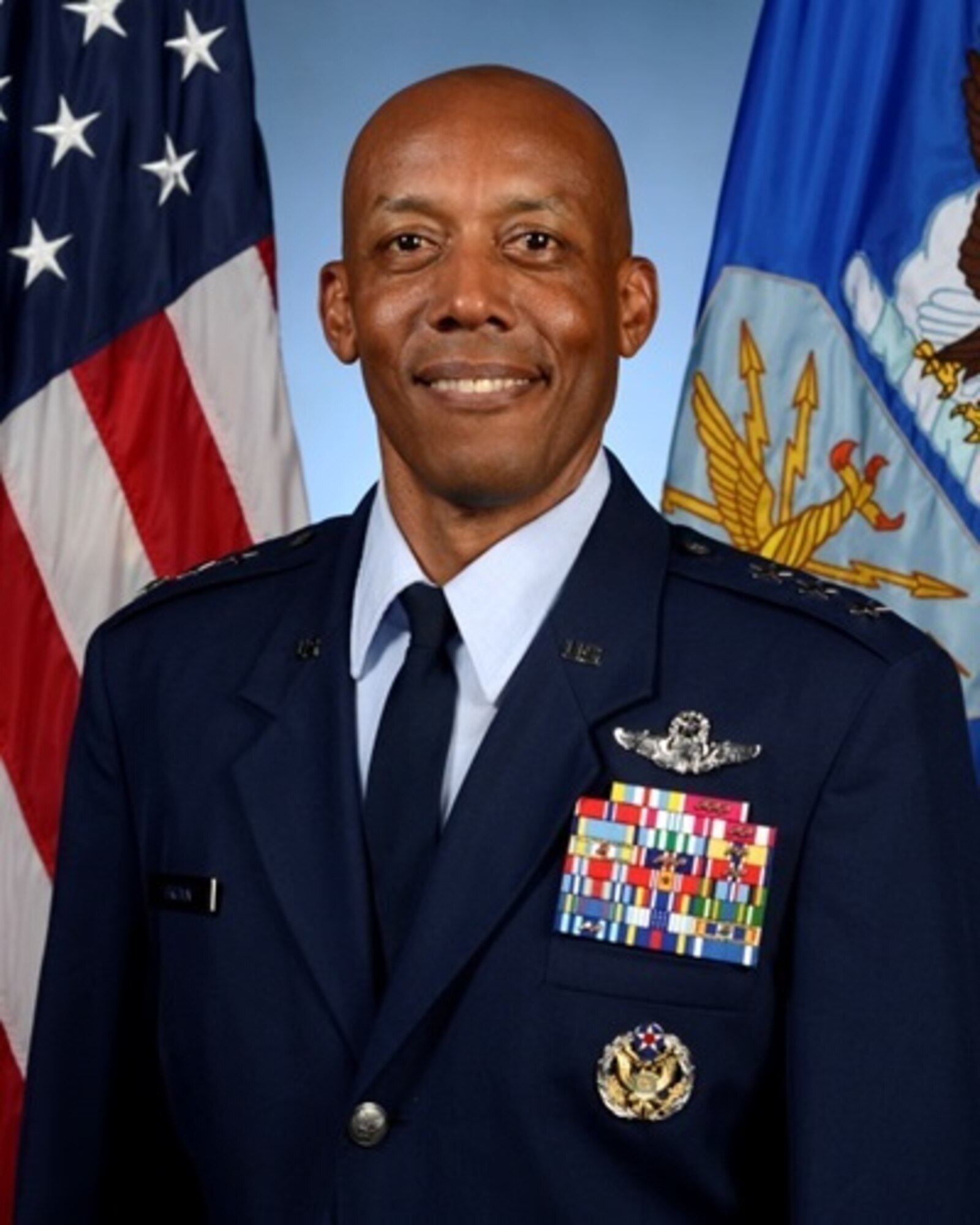 Lt. Gen. Charles Q. Brown Jr. is Commander, U.S. Air Forces Central Command, Southwest Asia. As the Air Component Commander for U.S. Central Command, the general is responsible for developing contingency plans and conducting air operations in a 20-nation area of responsibility covering Central and Southwest Asia.

 General Brown was commissioned in 1984 as a distinguished graduate of the ROTC program at Texas Tech University. He has served in a variety of positions at the squadron and wing level, including an assignment to the U.S. Air Force Weapons School as an F-16 instructor. His notable staff tours include aide-de-camp to the Chief of Staff of the Air Force; Director, Secretary of the Air Force and Chief of Staff Executive Action Group; and Deputy Director, Operations, U.S. Central Command. He also served as a National Defense Fellow at the Institute for Defense Analyses, Alexandria, Va.

 General Brown has commanded a fighter squadron, the U.S. Air Force Weapons School, and two fighter wings. Prior to his current assignment, he served as Director, Operations, Strategic Deterrence, and Nuclear Integration, Headquarters U.S. Air Forces in Europe—Air Forces Africa, Ramstein Air Base, Germany.
