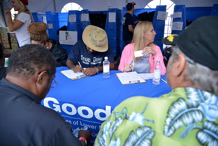 Goodwill Industries provided support to homeless veteran’s during the Veteran Stand Down at the VA Community Resource and Referral Center on Friday, Oct. 30, 2015. (VA Photo by James Arrowood)
