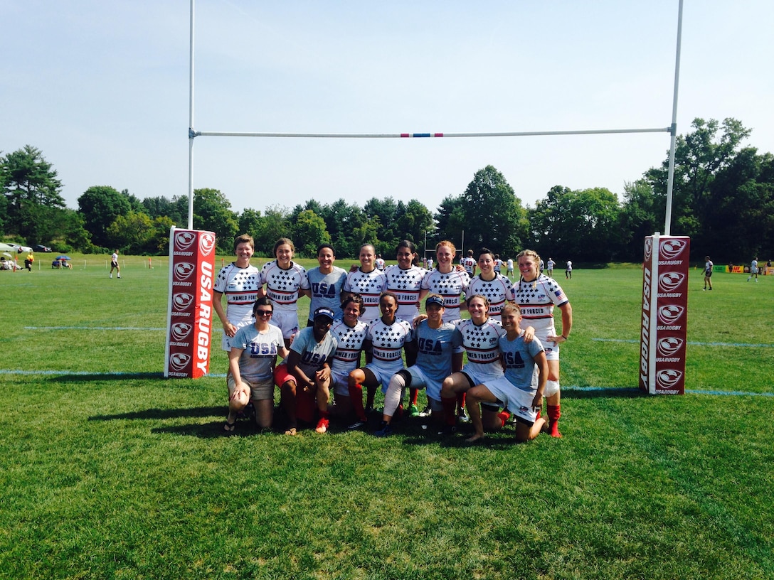 The first ever U.S. Armed Forces Women's Rugby Team competed at the USA Rugby Elite City 7's in Philadelphia, Penn. 29-30 August.  The U.S. team consisted of:
-- Army 2nd Lt. Jacqueline Marks, Camp Humphreys, Korea

 -- Army Capt. Ashley Sorensen, Fort Wainwright, Alaska

 -- Army 1st Lt. Kelsie Whitney, Joint Base Lewis-McChord, Washington

 -- Army 1st Lt. Jessica Sexauer, Fort Carson, Colorado

 -- Army Sgt. Cerrin Eldridge, Fort Richardson, Alaska

 -- Sr. Airman Merideth Jordan, RAF Alconbury, United Kingdom

 -- Air Force 2nd Lt. Emily Raney, Hill Air Force Base, Utah

 -- Air Force 2nd Lt. Jamie Stewart, Los Angeles Air Force Base, California

 -- Marine 1st Lt. Erin Bevacqua, Arlington, Virginia

 -- Marine Capt. Elizabeth Trujillo, Camp Pendleton, California

 -- Marine 1st Lt. Jane Paar, San Diego

 -- Navy Lt.j.g. Erin Fields, Mayport, Florida