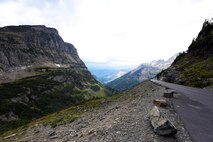 A panoramic photo of Glacier National Park, Mont., taken Aug. 28, 2015, depicts a view of the park from the Going to the Sun Road. The road is one of the park’s main attractions and stretches for its entire 53-mile width. (U.S. Air Force photo/Airman 1st Class Collin Schmidt)
